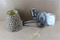 Iron Wall Lamp w/ Cheetah Lamp Shade