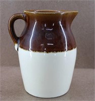 Vintage Stoneware Two Toned Water/ Milk Pitcher