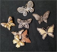 Group of pretty butterfly pins