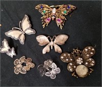 Group of butterfly pins