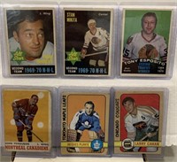 6-1970’s Hockey cards low grade