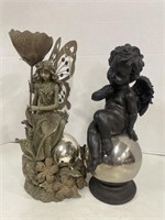 Fairy and cherub garden figures. Approx. 14” and
