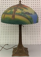 Reverse Painted Table Lamp