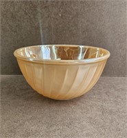 Fire King Peach Lustre Swirl Serving Bowl