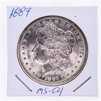 USA 1887 Silver Morgan Dollar MS64