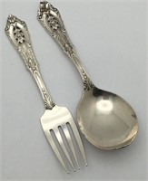 Wallace Sterling Silver Child's Fork And Spoon