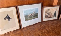 Group of framed art, as is