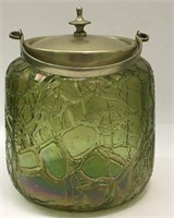 Iridescent Glass Biscuit Jar