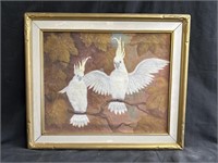 Antique oil on canvas in vintage frame