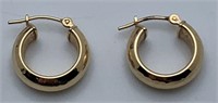 Pair Of 14k Gold Hoop Earrings