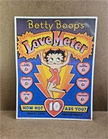1991 Betty Boop Metal Love Meter Sign
