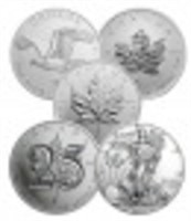 Lot 5 x Random Pick .999 -.9999 Silver Round Coins