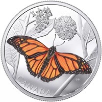 2017 $50 3 oz. Pure Silver Coloured Coin - Monarch