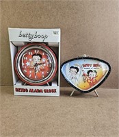 2 Misc. Vtg Betty Boop Clocks
