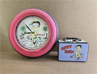 Betty Boop Centic Clock w/ Betty Boop Lunch Box