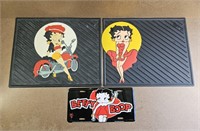 Betty Boop Rubber Floor Mats w/ License Plate