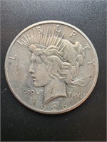 1926 Peace Silver Dollar Coin.