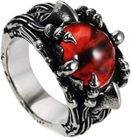 Mens Stainless Steel Ring Evil Devil Eye Gothic Ey