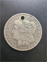 1902 Morgan Silver Dollar Coin.