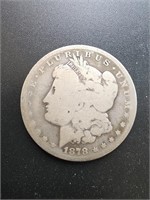 1878-S Morgan Silver Dollar Coin.