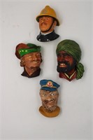 GROUP OF VINTAGE CHALKWARE HEADS