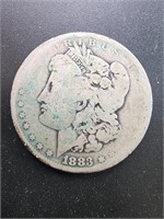 1883-O Morgan Silver Dollar Coin.