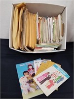 12 x 15-in box full of vintage patterns