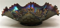 Northwood Carnival Glass Good Luck Bowl