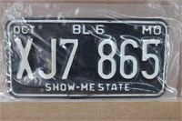 Missouri License plate 1984 Oct