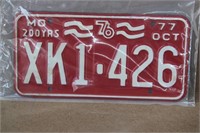 Vintage 1977 Missouri License Plate