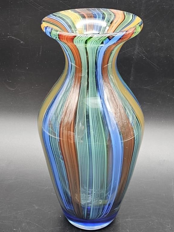 Handmade Badash Art Glass 11in Vase