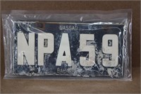 Vintage Nassau Bahamas License Plate
