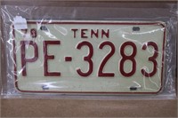 78 Tennessee License Plate