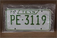 75 Tennessee License Plate