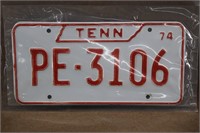 74 Tennessee License Plate