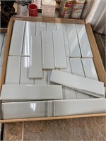 Box of Aqua Subway Tile (39) pieces 8 1/2x 2 1/4