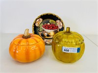 Pumpkins & Decorative Plate