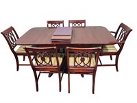 1940's Mahogany Drop Leaf Table and 6 Chairs