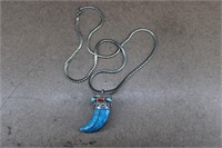 Tibetan Horn Pendant Necklace