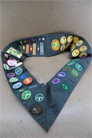 Boy Scout Merit badge Shash w/ Pins