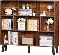 Leyaoyao 10 Cube Bookshelf,3 Tier Modern Wide