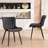 Younuoke Brown Dining Chairs Set Of 2 Upholstered