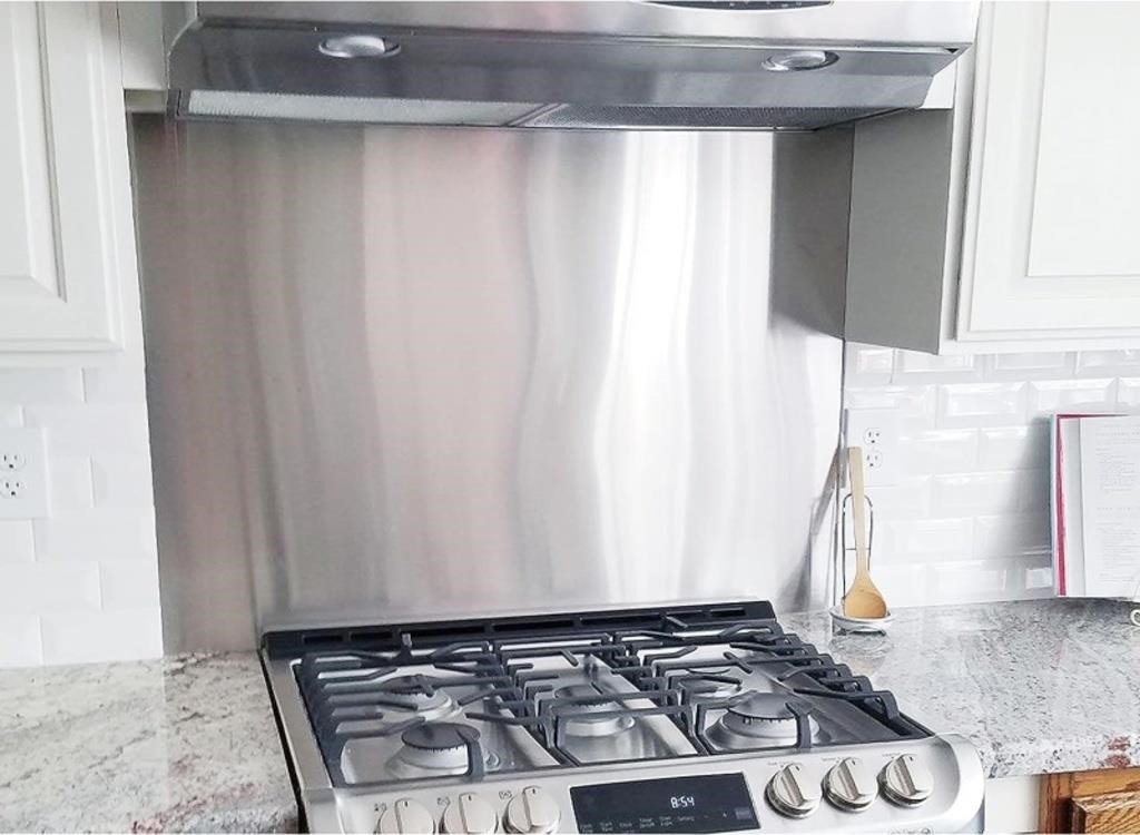 24" By 30" Stainless Steel Stove Back Splash