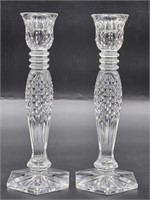 Pair Waterford Crystal Candlesticks, Marked