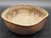 Southwestern Style Studio Brown Pottery Bowl