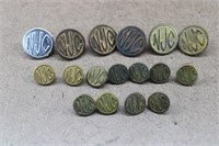 Central Railroad New Jersey Buttons