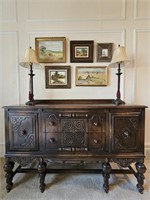 Antique Jacobean Revival Buffet