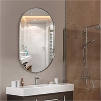 Andy Star Brushed Nickel Bathroom Mirror, 24x36