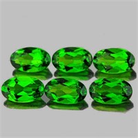 Natural Chrome Green Diopside 6 Pcs {Flawless-VVS1