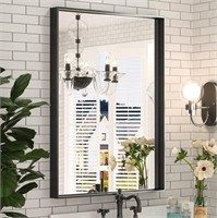 Black Framed Mirror For Bathroom 22 X 30 Inch
